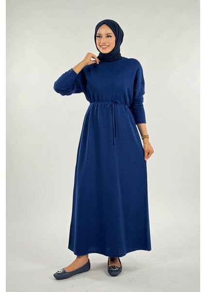 Simli Triko Elbise 18315 Lacivert