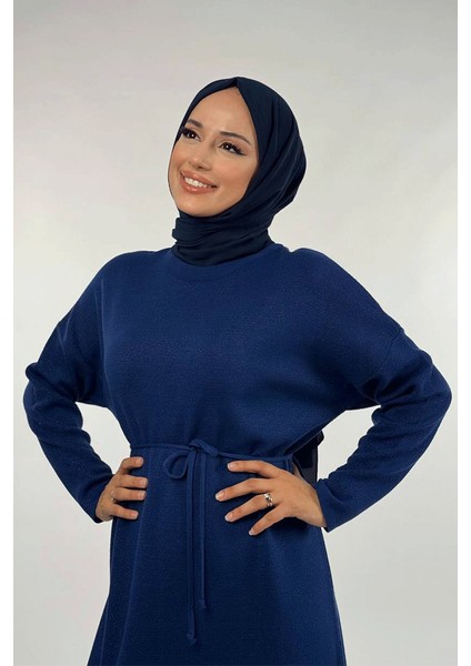 Simli Triko Elbise 18315 Lacivert fırsatları