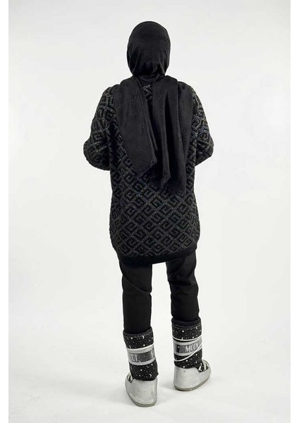 Desenli Bisiklet Yaka Tunik 18326 Siyah fiyatları