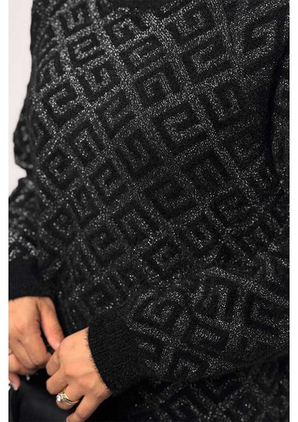 Desenli Bisiklet Yaka Tunik 18326 Siyah fırsatları