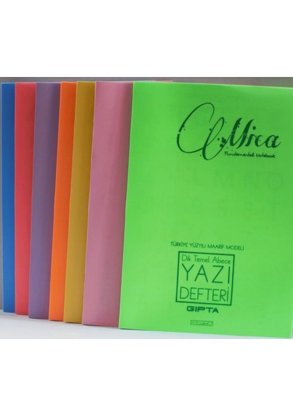 A4 Güzel Yazı Defteri Mica Plastik Kapak 12'li Paket modelleri