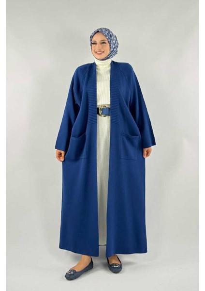 Cep Detaylı Triko Hırka 18313 Lacivert