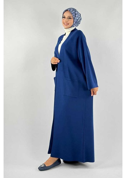 Cep Detaylı Triko Hırka 18313 Lacivert modelleri