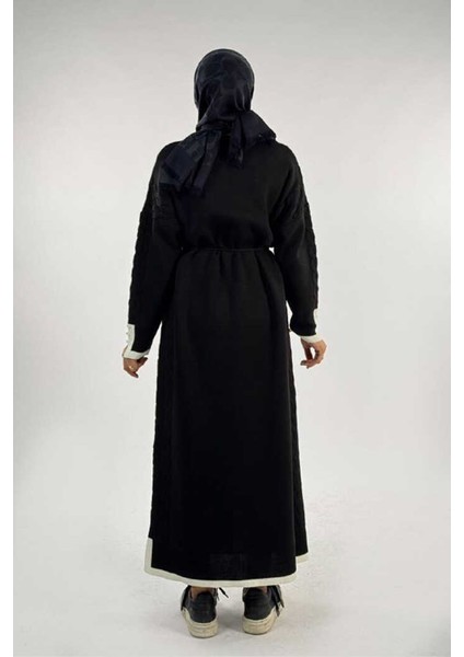 Örgü Detay Triko Elbise 18312 Siyah fiyatları