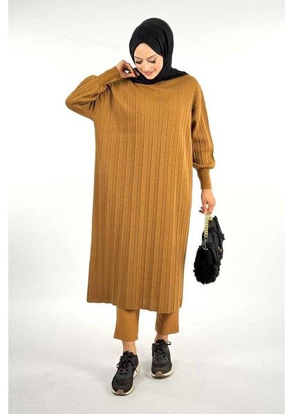 Fitilli Triko Tunik 18302 Taba