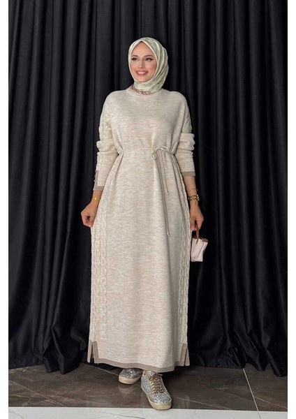 Örgü Detay Triko Elbise 18312 Taş fiyatları