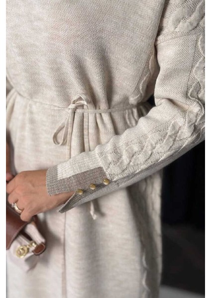 Örgü Detay Triko Elbise 18312 Taş fırsatları