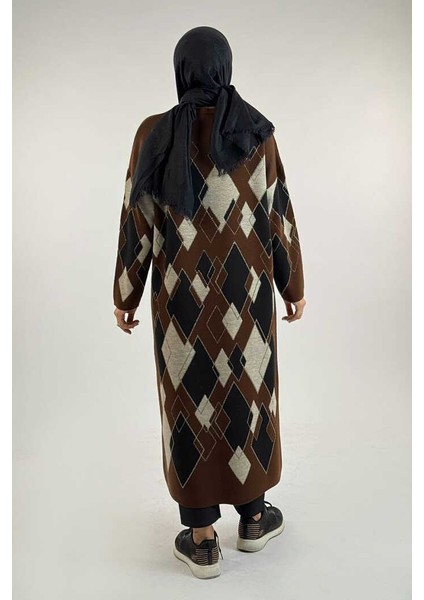 Geometrik Desen Tunik 18316 Kahverengi fiyatları