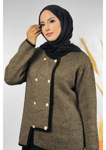 Düğmeli Triko Hırka 18318 Siyah fırsatları