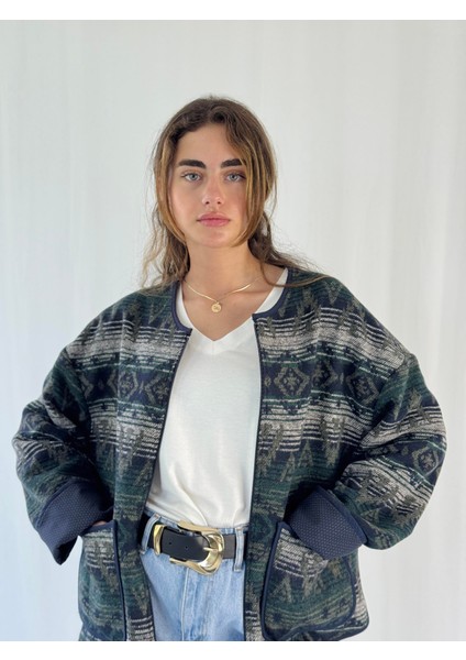 Tasarım Mevsimlik Ince Ceket Kadın Lacivert