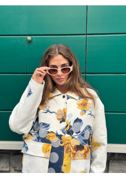Tasarım Brooklyn Bomber Ceket Kadın Çiçek Desenli fiyatları