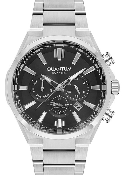 PWG1094S.350 Tüm Fonksiyonlar Aktif Safir Camlı Çelik Kordon Çelik Kasa 10 Atm Suya Dayanıklı Metalik Renk Erkek Kol Saati