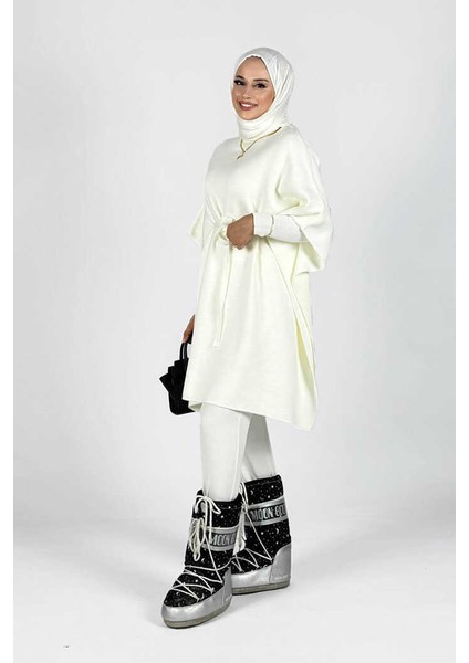 Belden Bağlamalı Panço 18308 Ekru modelleri