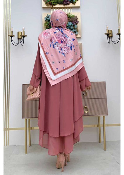 Kat Detaylı Tunik 3988 Gül Kurusu modelleri