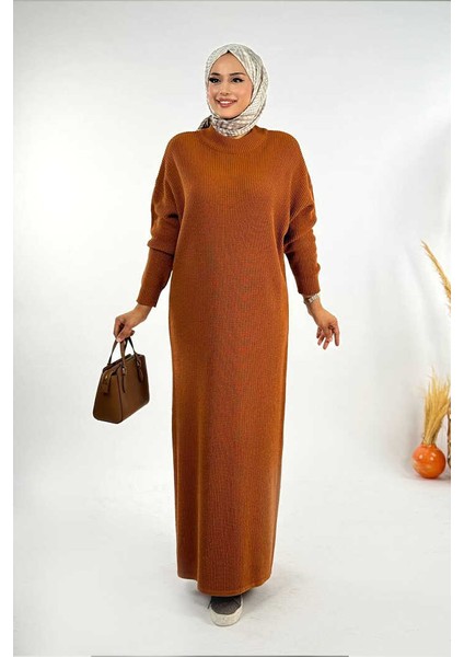 Yarım Balıkçı Yaka Elbise 18300 Taba