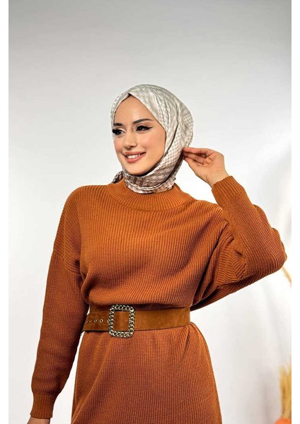 Yarım Balıkçı Yaka Elbise 18300 Taba fırsatları