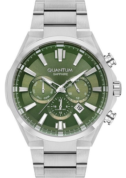 PWG1094S.371 Tüm Fonksiyonlar Aktif Safir Camlı Çelik Kordon Çelik Kasa 10 Atm Suya Dayanıklı Metalik Renk Erkek Kol Saati