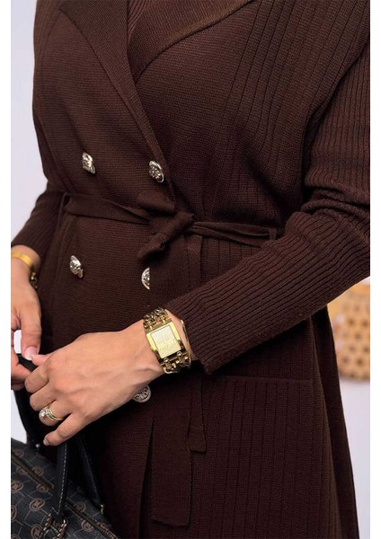 Triko Yelek 18301 Kahverengi fırsatları