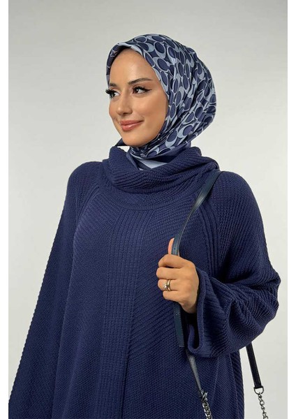 Boğazlı Triko Elbise 18209 Lacivert fırsatları