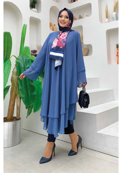 Kat Detaylı Tunik 3988 Indigo fiyatları