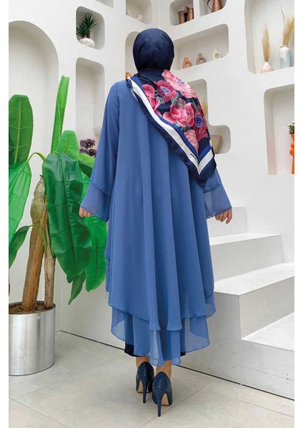 Kat Detaylı Tunik 3988 Indigo modelleri