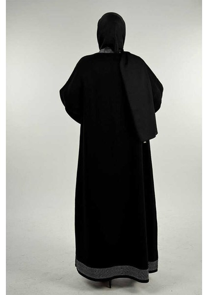 Şerit Desenli Elbise Hırka Takım 18311 Siyah-Gümüş fiyatları