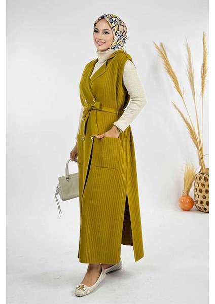 Triko Yelek 18301 Yağ Yeşili modelleri