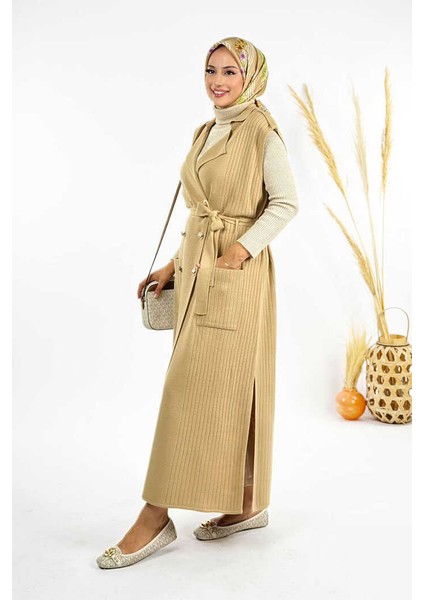 Triko Yelek 18301 Vizon modelleri