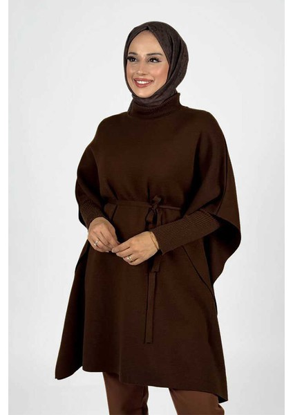 Belden Bağlamalı Panço 18308 Kahverengi fırsatları