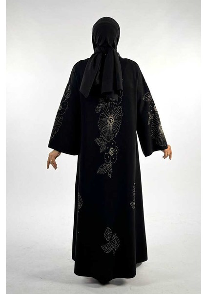 Düğmeli Çiçek Desenli Triko Hırka 18310 Siyah-Gold fiyatları