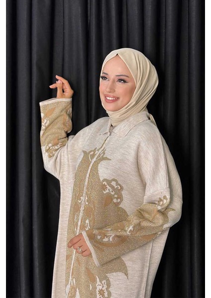 Desenli Fermuarlı Triko Hırka 18320 Taş fırsatları