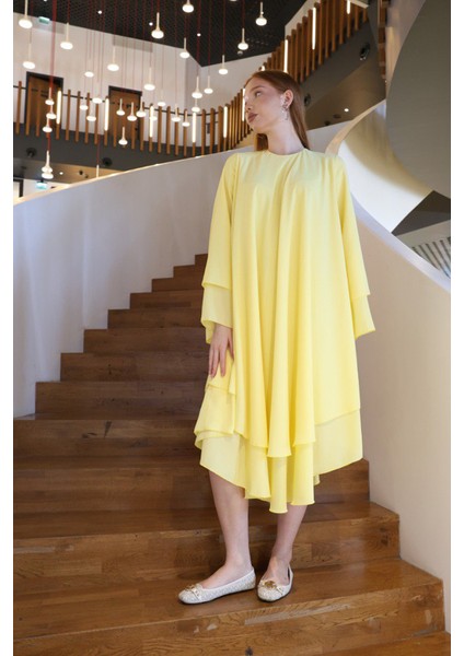 Kat Detaylı Tunik 3988 Sarı modelleri