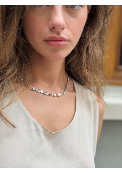 Kleopatra Pirinç Kolye Kadın Gümüş Renkli modelleri