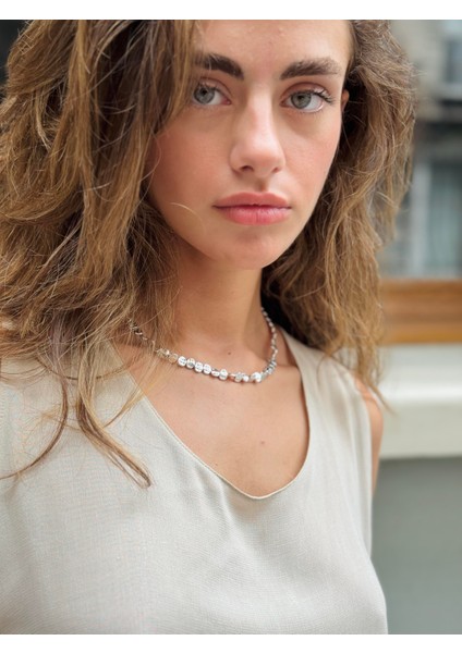 Kleopatra Pirinç Kolye Kadın Gümüş Renkli fırsatları