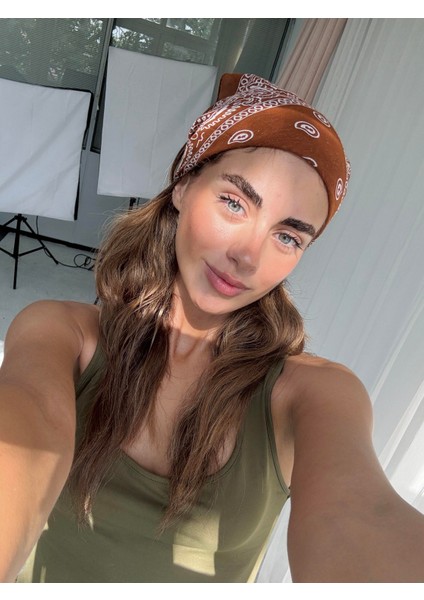 Bandana Kadın Kahverengi