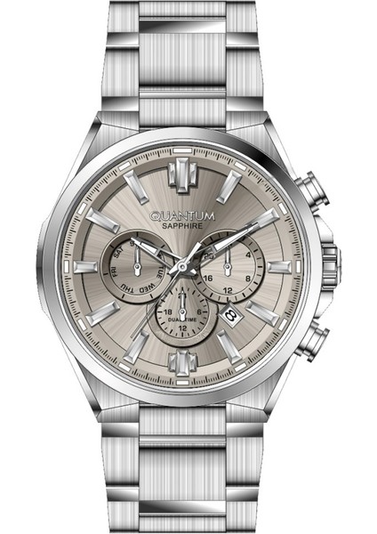 PWG1094S.372 Tüm Fonksiyonlar Aktif Safir Camlı Çelik Kordon Çelik Kasa 10 Atm Suya Dayanıklı Metalik Renk Erkek Kol Saati