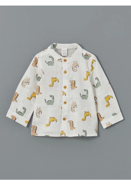 Lcw Baby Ekru Baskılı Erkek Bebek Gömlek ve Pantolon 2'li fiyatları