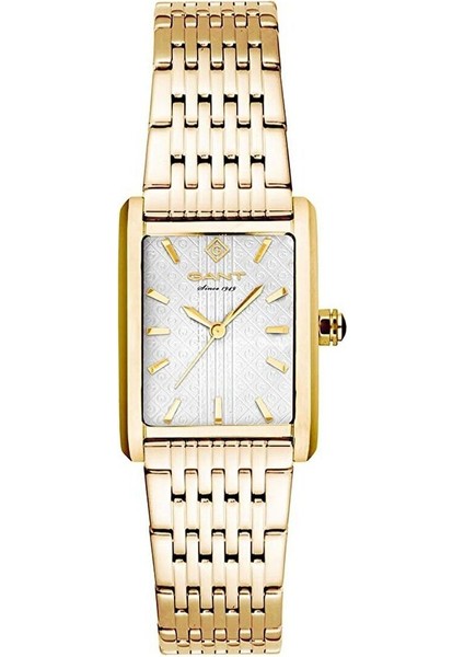 G173002 Kadın Kol Saati – Dikdörtgen Kasa, Altın Renk Çelik Kordon, Şık ve Zarif Tasarım