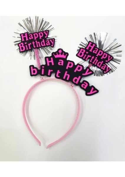 Happy Birthday Neon Renk Doğum Günü Tacı 12 Adet fiyatları