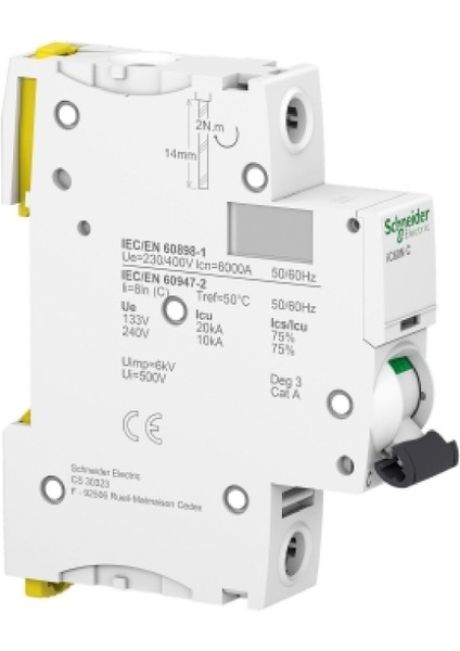 A9F74120 ,1-Faz C-20A/6KA IC60N Otomatik Sigorta fiyatları