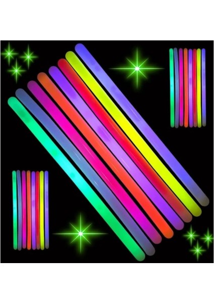 Karanlıkta Parlayan Fosforlu Glow Kalın Çubuk 30 cm 1 Adet modelleri