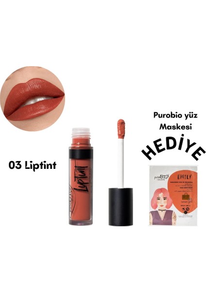 Organik , Vegan - Mat- Nemlendirici Kalıcı Ruj 03