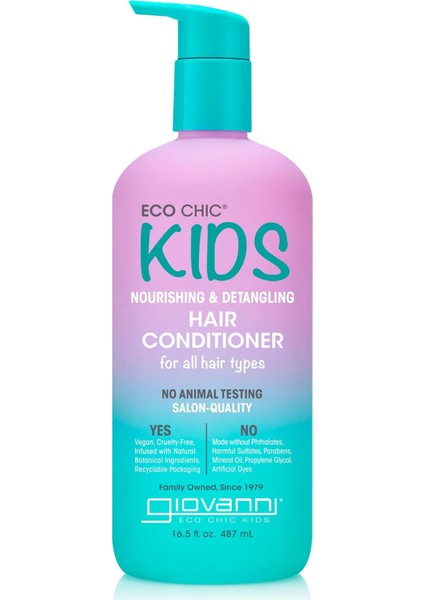 Eco Chic Kids Besleyici ve Dolaşıklık Açıcı Çocuk Saç Kremi 487 ml