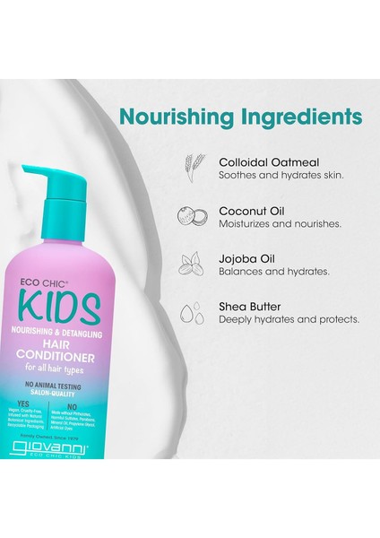 Eco Chic Kids Besleyici ve Dolaşıklık Açıcı Çocuk Saç Kremi 487 ml fırsatları