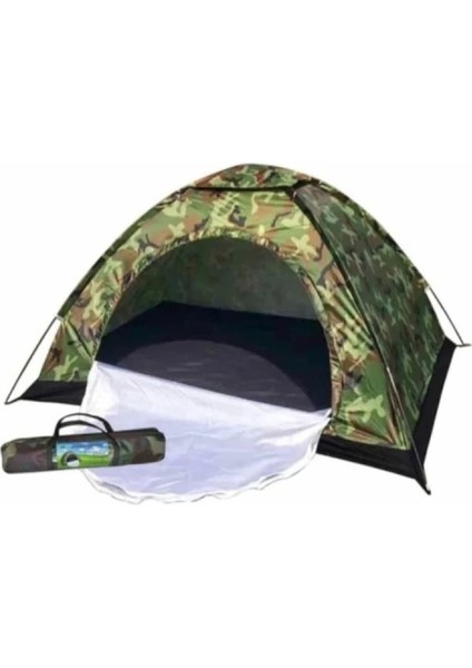 4 Kişilik Kamuflaj Desenli Kolay Kurulumlu Kamp Çadırı modelleri