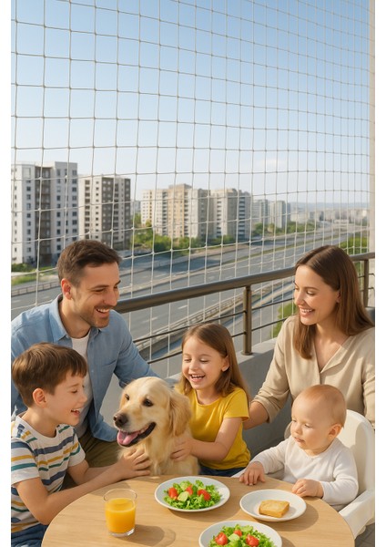 Çocuk Kedi Hayvan Güvenlik Balkon Filesi 1 Metrex4 Metre Balkon Cam Bahçe Çocuk Kedi Koruyucu File modelleri