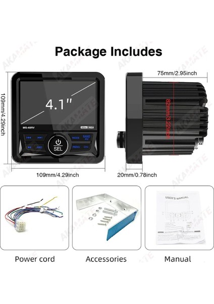 Playback Bluetooth Mp5-Mp3 Player Marine Teyp indirimleri