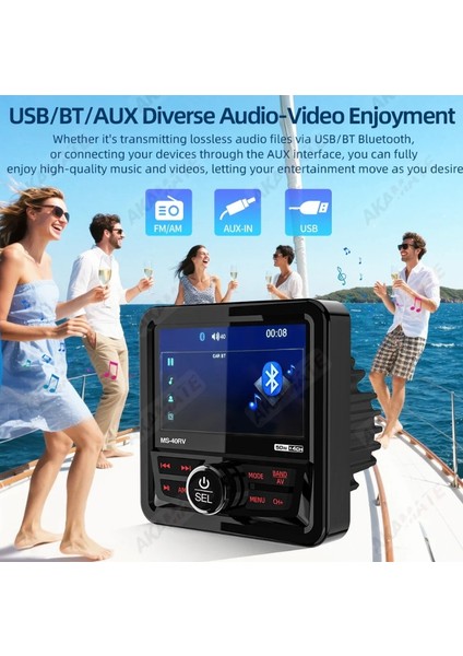 Playback Bluetooth Mp5-Mp3 Player Marine Teyp