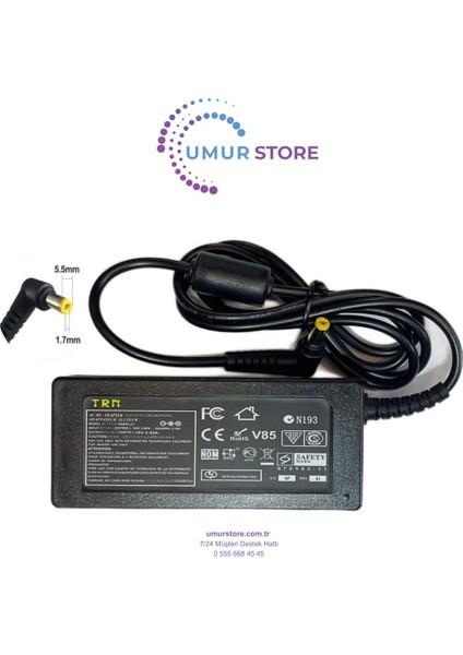 A11-065N1A 5.5x1.7mm Notebook Adaptörü