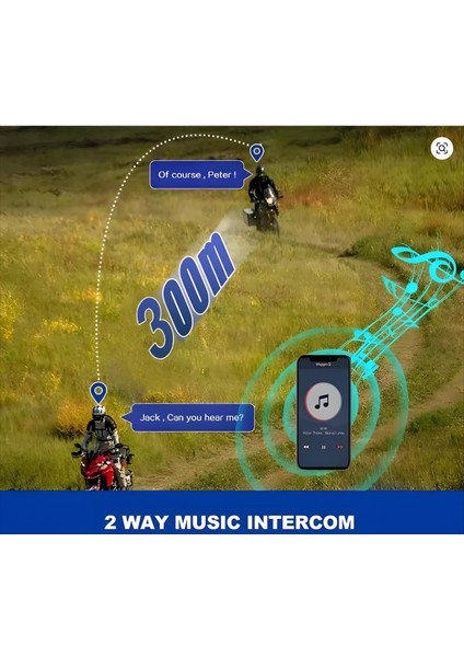 Blic C20 Motor Kurye Kask Kulaklık RGB-Y20 Modlu Bluetooth Motosiklet Kulaklık 5.3 Bluetooth İnterkom fırsatları